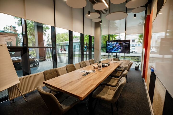 Офис с общими зонами и кухнями + переговорные