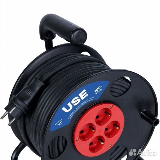 Удлинитель силовой USE кг 4000 Вт 50м на катушке с заземлением USE303-042