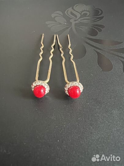 Шпилька для волос со стразами 2шт