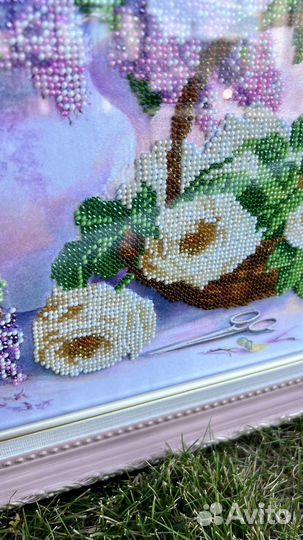 Картина вышитая чешским бисером