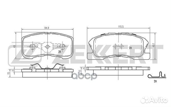 Колодки торм. диск. передн. Daihatsu Sirion 98