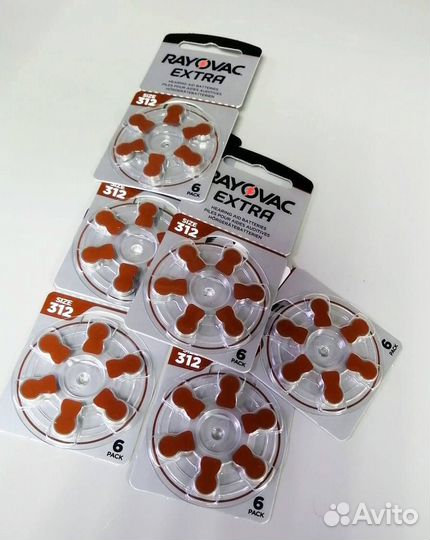 Батарейка для слуховых аппаратов rayovac тип 312