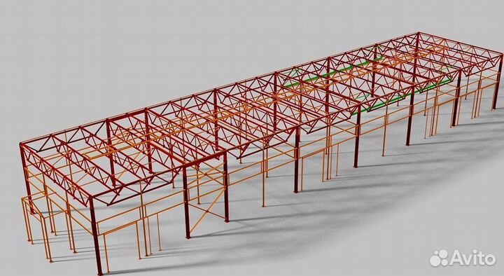 Ангары б/у из наличия. Металлоконструкции