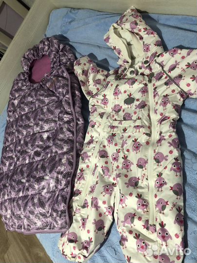 Зимний конверт в коляску и комбинезон