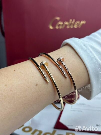 Браслет cartier juste un clou small золото-бриллиа