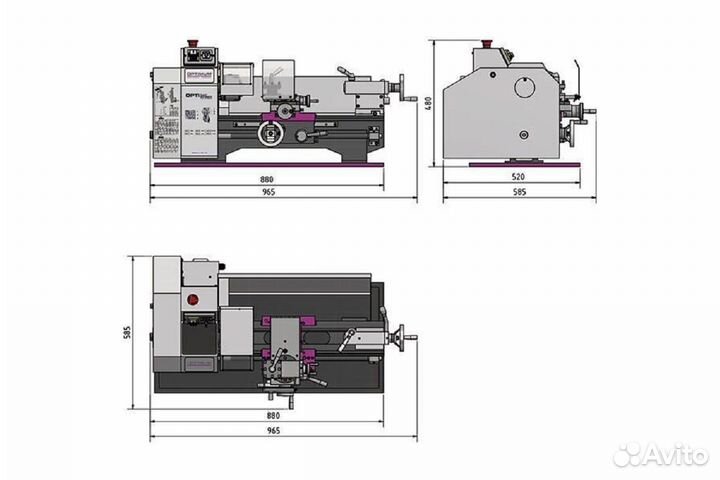Токарный настольный станок Optimum optiturn TU2304 3420320