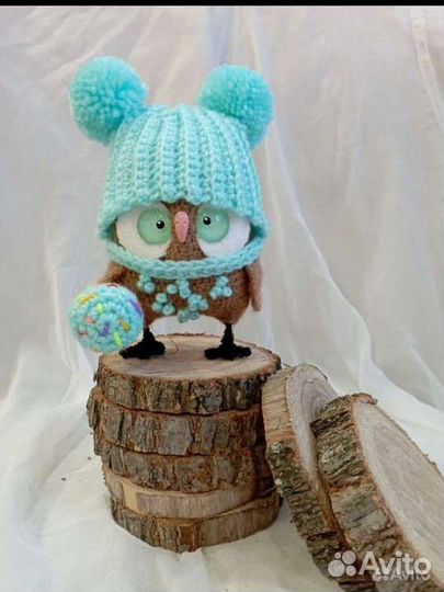 Вязанная сова амигуруми
