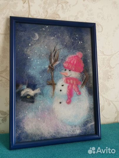 Картина из шерсти