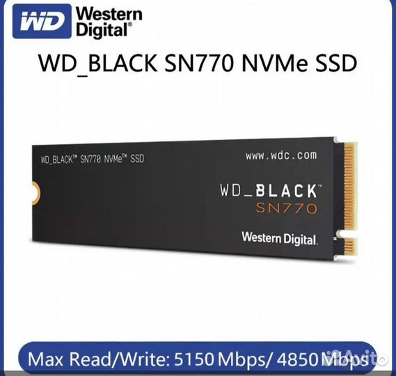 Western Digital WD black SN770 1Тб M.2 (новые)