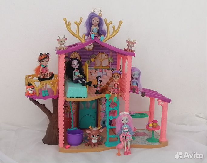2000 оригинал дом, куклы, питомцы, enchantimals