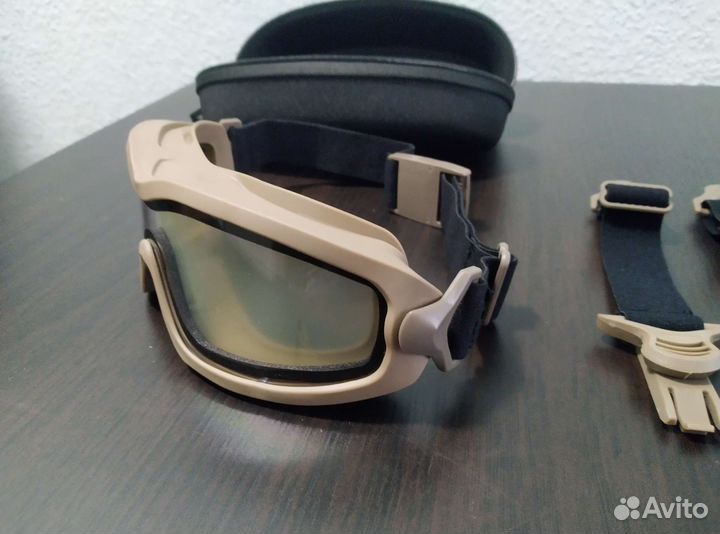 Тактические защитные очки с креплением на шлем