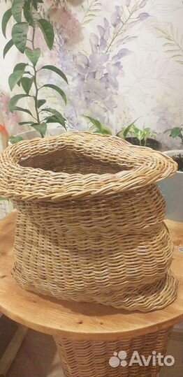 Корзина плетеная -мешочек