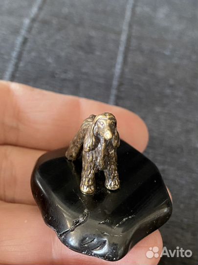 Афганская борзая латунь фигурка собака