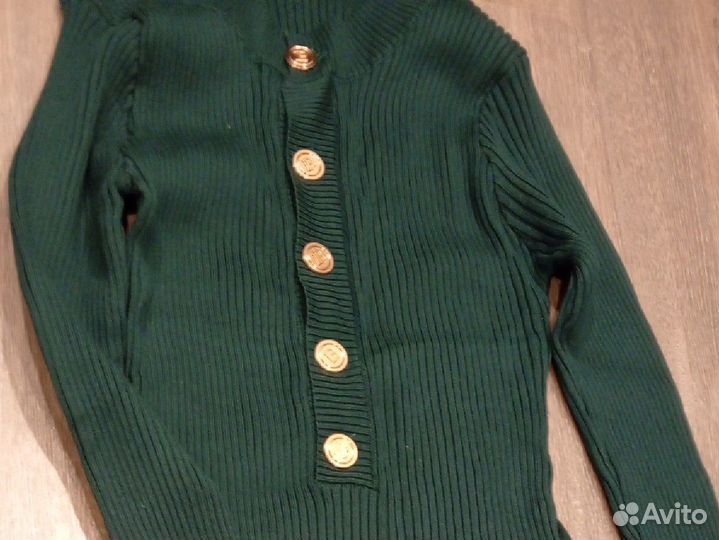 Платье в рубчик миди onesize 42-48