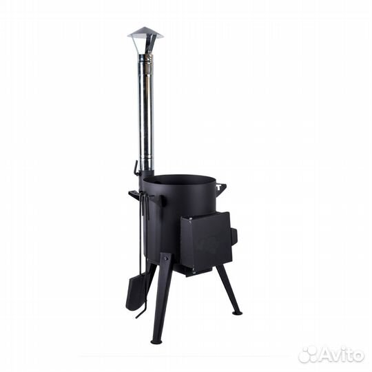 Печь под казан с трубой