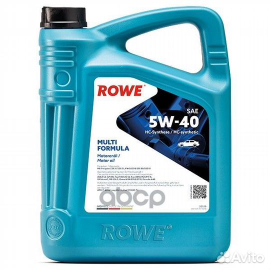 Масло моторное rowe Hightec Multi Formula 5W-40