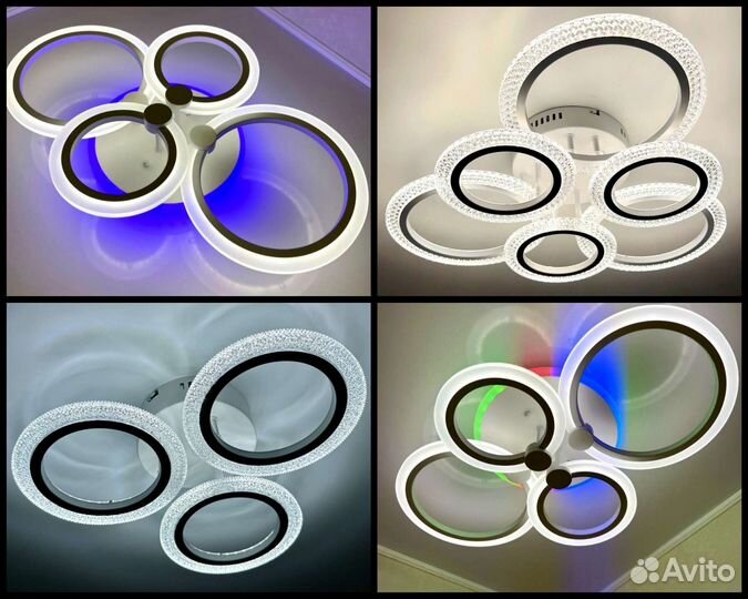 Круглая LED Люстра в современном стиле Разные