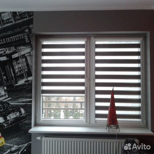 Рулонные шторы день ночь