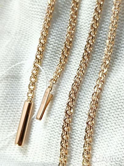 Золотая цепочка Бисмарк, полновесная, замок коробочка, длина 45 см, вес 5,18 г*