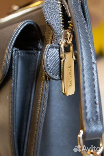 Сумка-клатч асфальтовая Glance