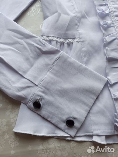 Блузка школьная на девочку 134 140 нарядная