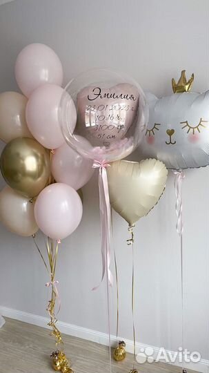 Воздушные шары на выписку из роддома