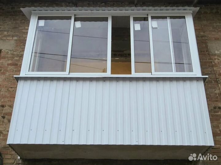 Застекление балкона раздвижное
