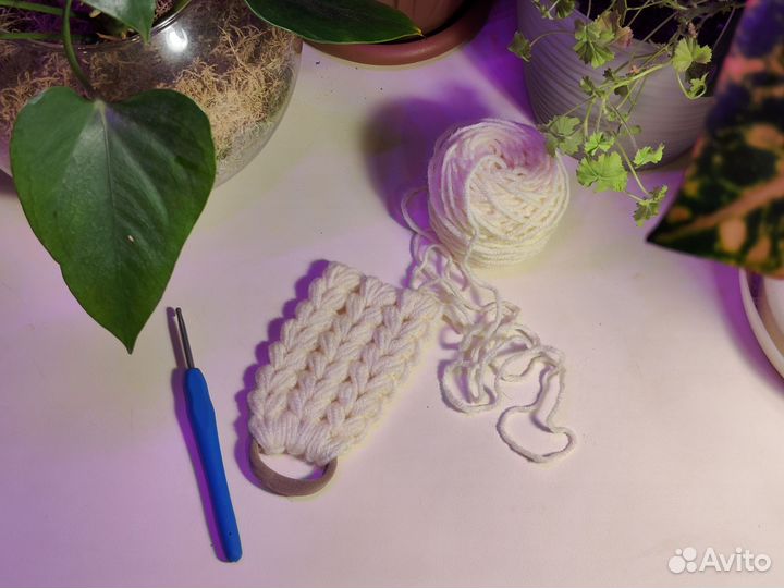 Повязка на голову вязаная