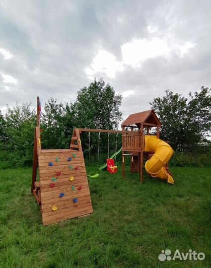 Детская площадка Выше Всех Маугли с винт. горкой