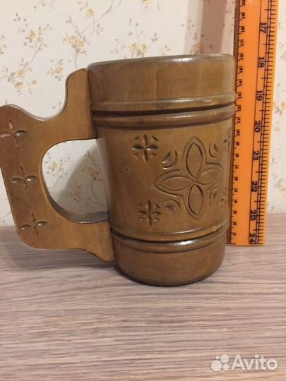 Штоф (футляр ) из дерева, кружка пивная