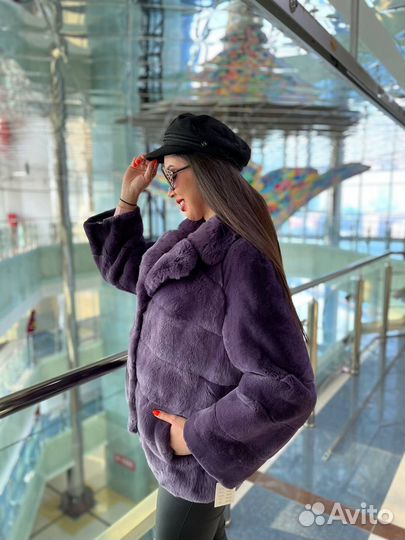 Шуба из меха кролика 46 48 50 52 54