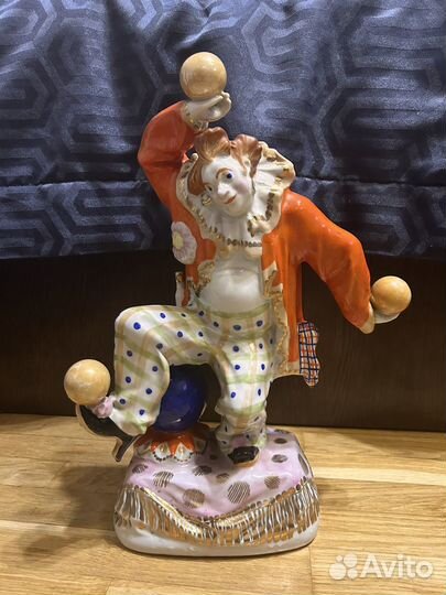Фарфоровая статуэтка Вербилки «Клоун«