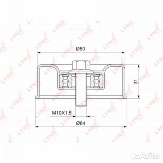 Lynxauto PB-5141 Ролик натяжной приводного ремня