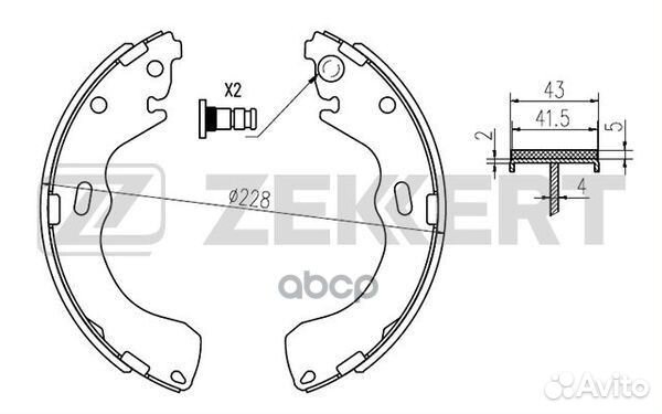 Колодки торм. бараб. задн. Ford Maverick III 01
