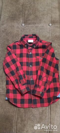 Рубашка в клетку детская