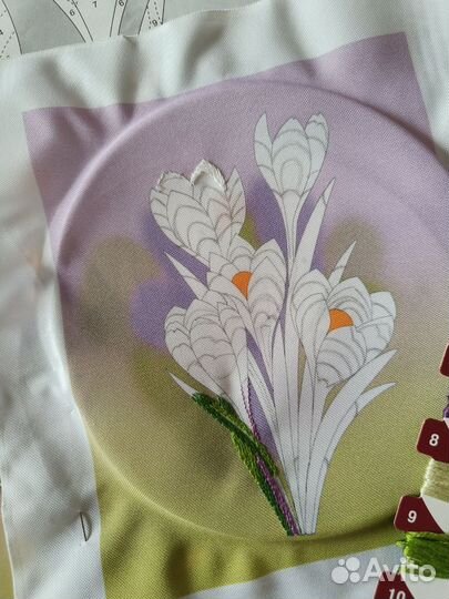 Набор для вышивания гладью риолис крокусы