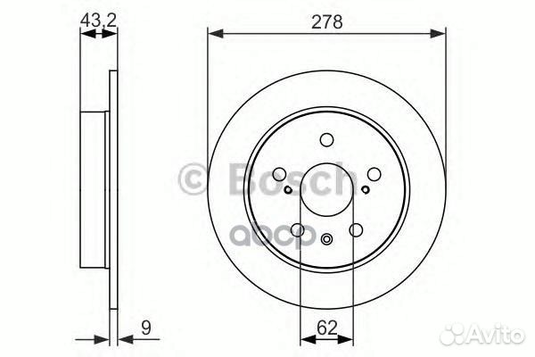 Диск тормозной 0986479047 Bosch