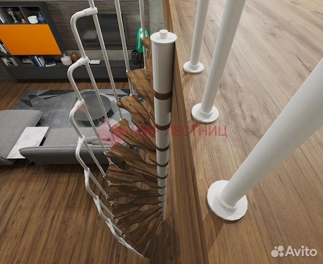 Винтовая лестница SMART White 1400*700