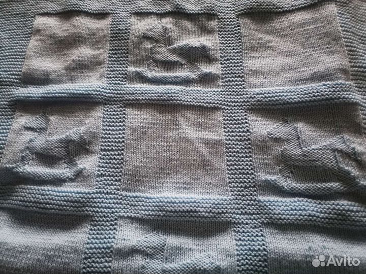 Плед детский вязаный ручная работа