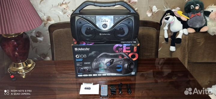 Defender G108,басовитая,мощная-20W с пультом,новая