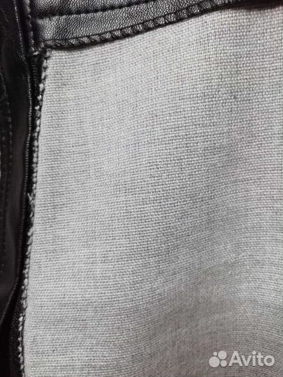 Кожаная mini мини юбка 42 размер
