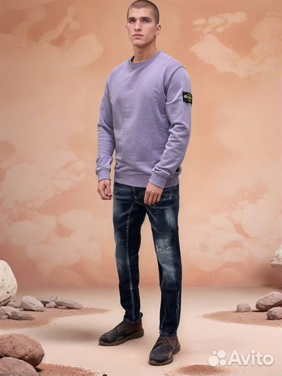 Свитшот фиолетовый Stone Island