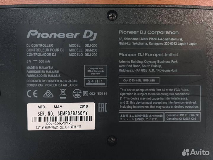 Контроллер для DJ Pioneer DDJ-200