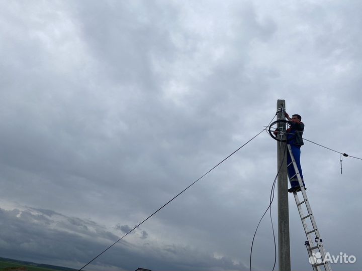 Монтаж прокладка волс (оптический кабель)