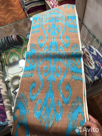 Узбекский шелковый икат. Адрас. Бохо ткань