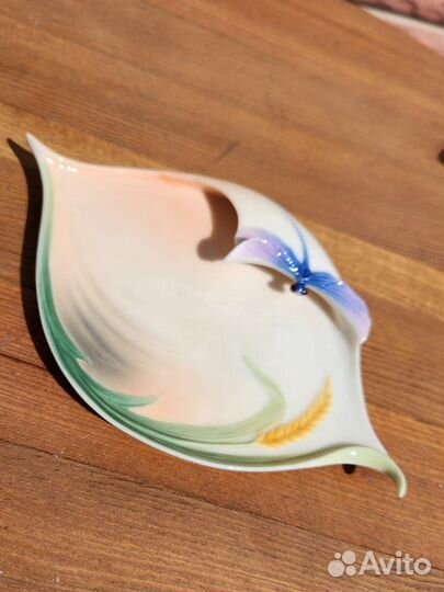 Тарелка фарфор стрекоза