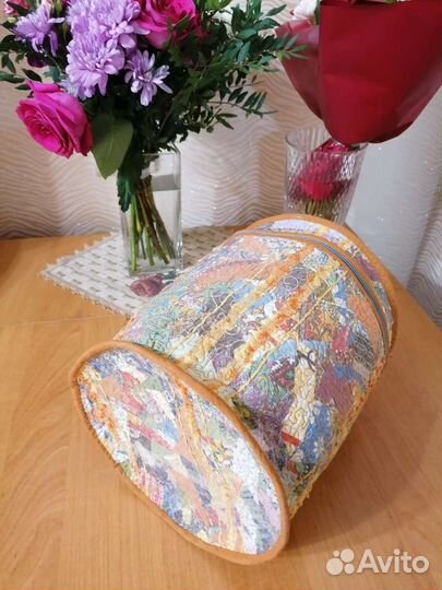 Текстильный туесок-бочонок