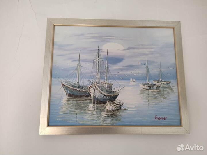 Картина маслом на холсте старинная