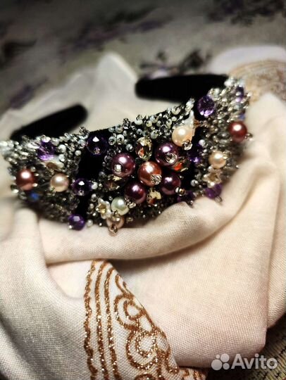 Ободок для волос ручной работы