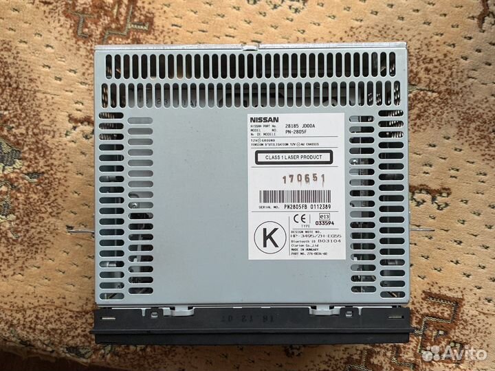 Головное устройство на nissan qashqai 28185 JD00A